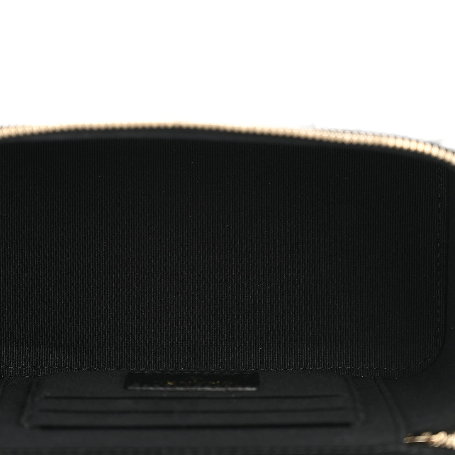 Caviar Quilted Small Tiny CC Vanity Case With Chain Black