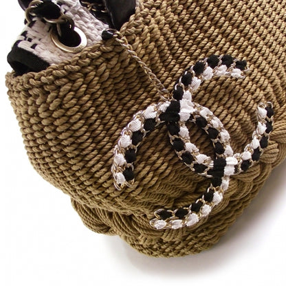 Chanel Woven Raffia CC Coco Country Tote 6 of 12