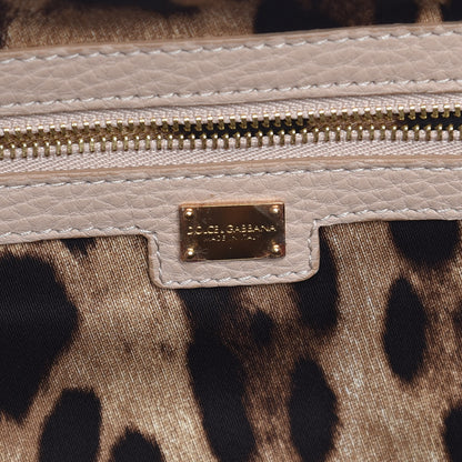 Dolce & Gabbana Calfskin Agata Shoulder Bag Taupe 9 of 9