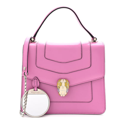 Bulgari Calfskin Serpenti Forever Top Handle Pink 3 of 12
