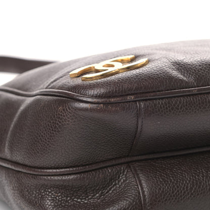 Chanel Caviar CC Shoulder Bag Dark Brown 11 of 11