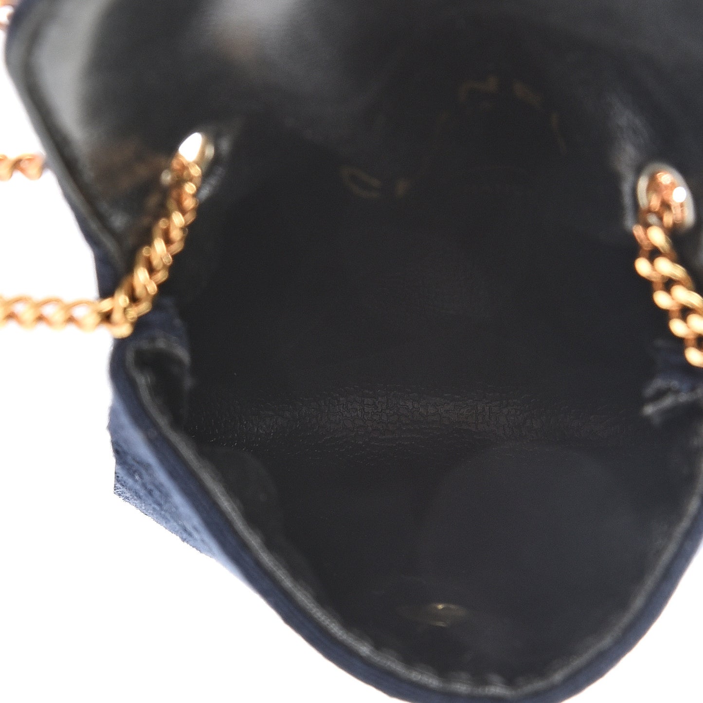 Knit Quilted Pouch Necklace Blue