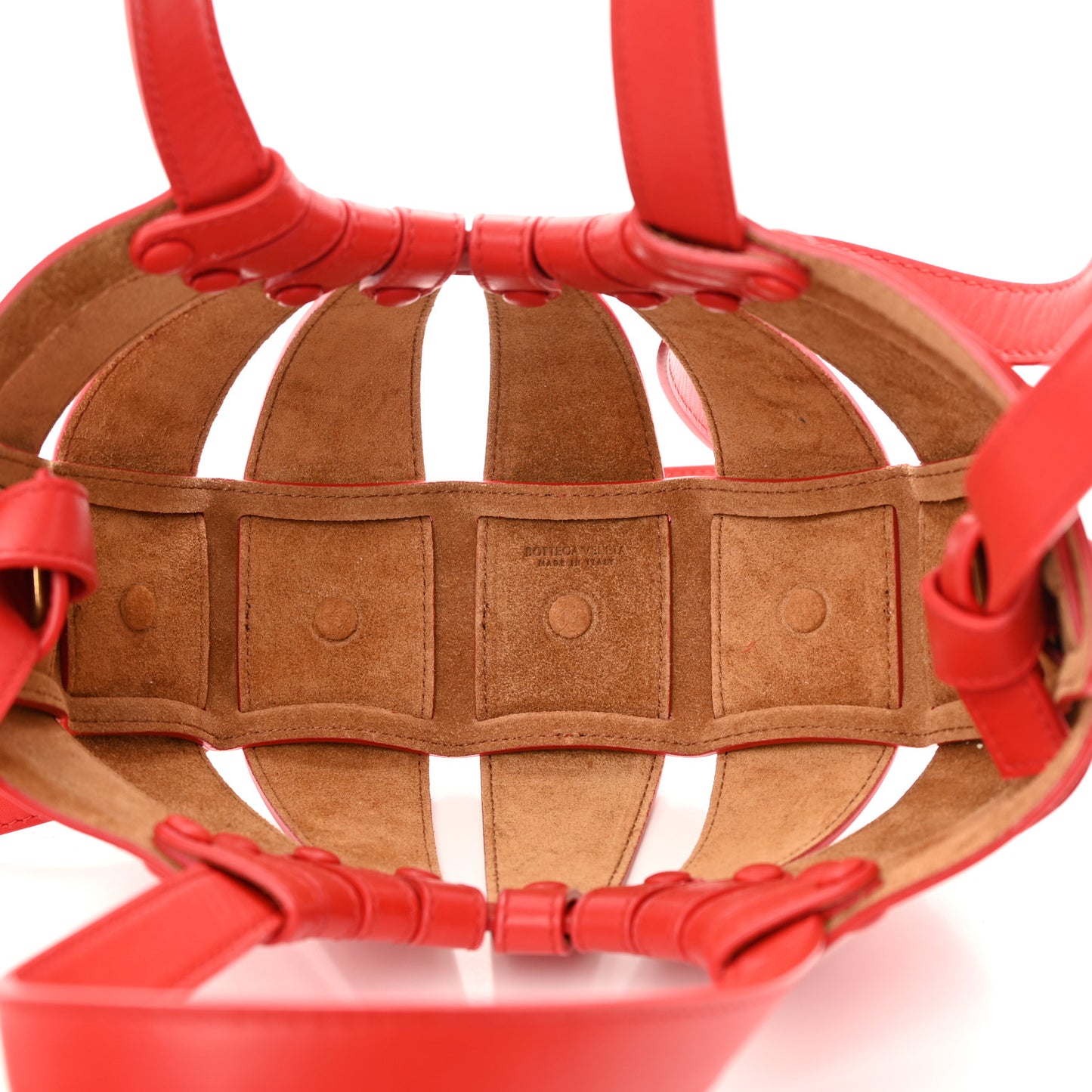 French Calfskin Small Shell Bag Chili Tomato