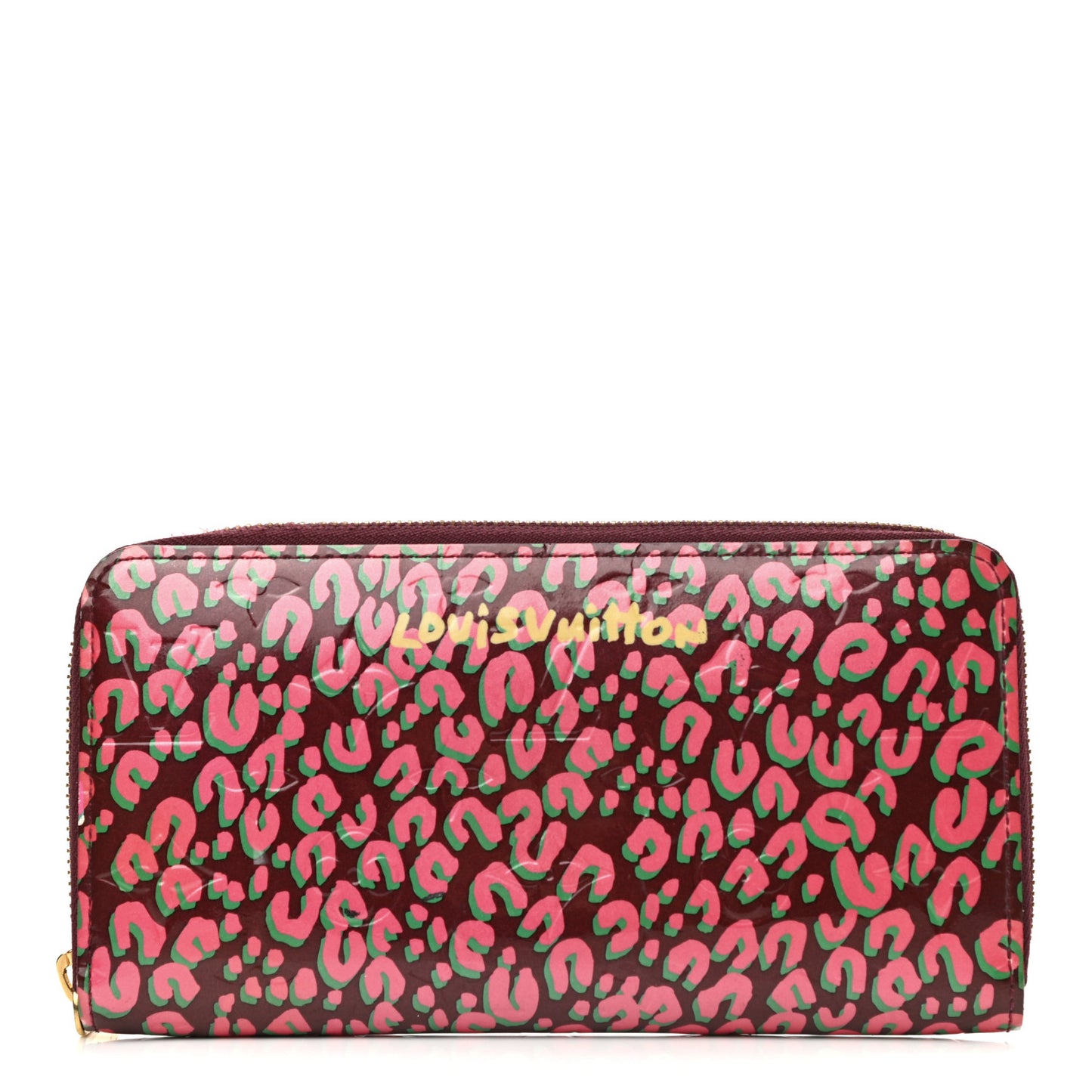 Vernis Leopard Zippy Wallet Rouge Fauviste