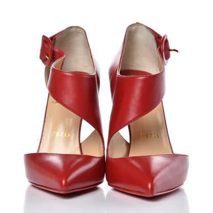 Christian Louboutin Nappa Sharpeta 100 Pumps 37 Flamenco 2 of 12