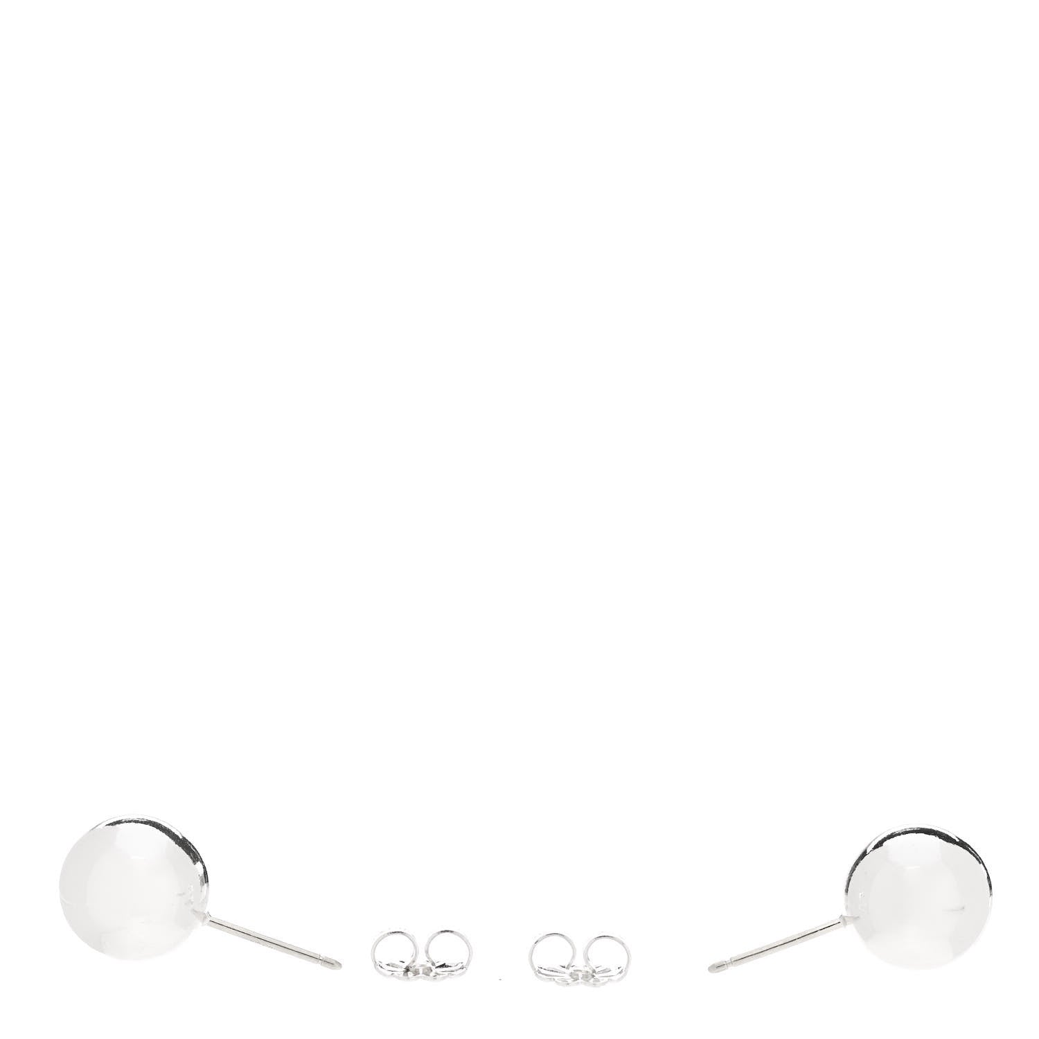 Tiffany Sterling Silver 10mm Hardwear Ball Earrings 3 of 4