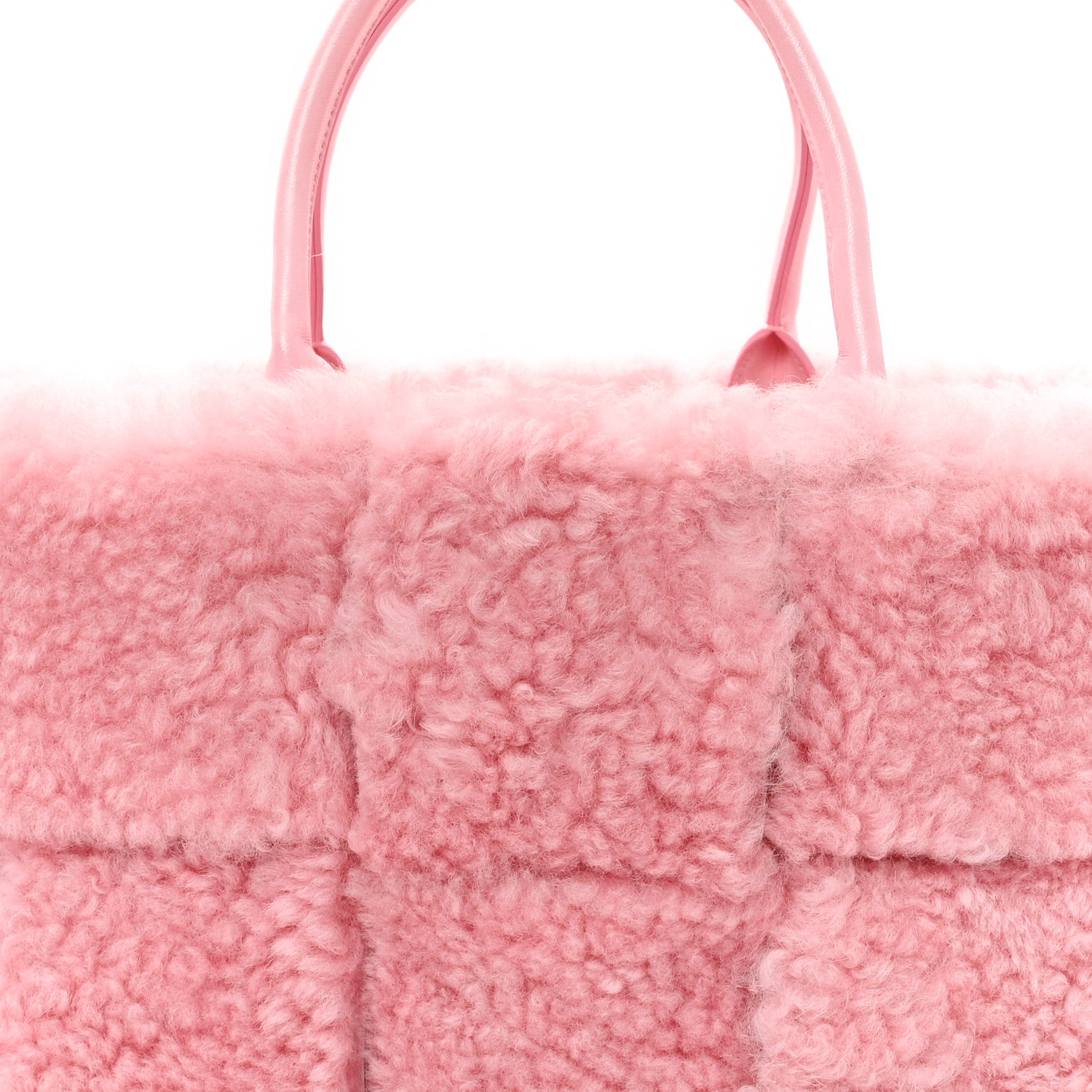 Bottega Veneta Shearling Small Intrecciato Arco Tote Popsicle 8 of 10