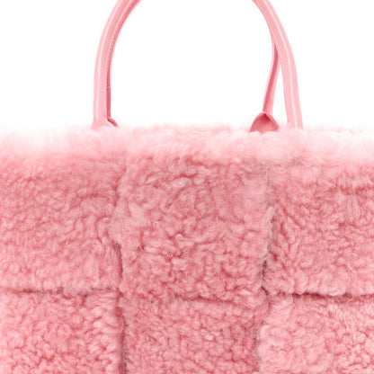 Bottega Veneta Shearling Small Intrecciato Arco Tote Popsicle 8 of 10