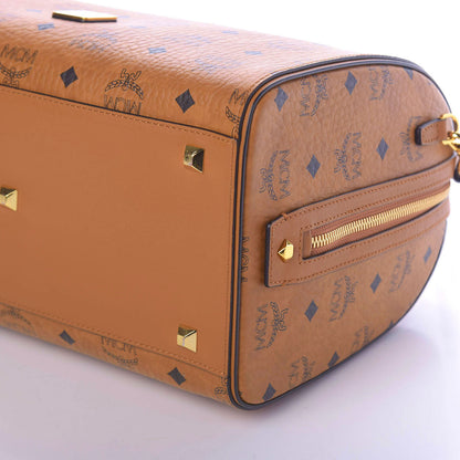 MCM Visetos Boston Bag Cognac 8 of 10