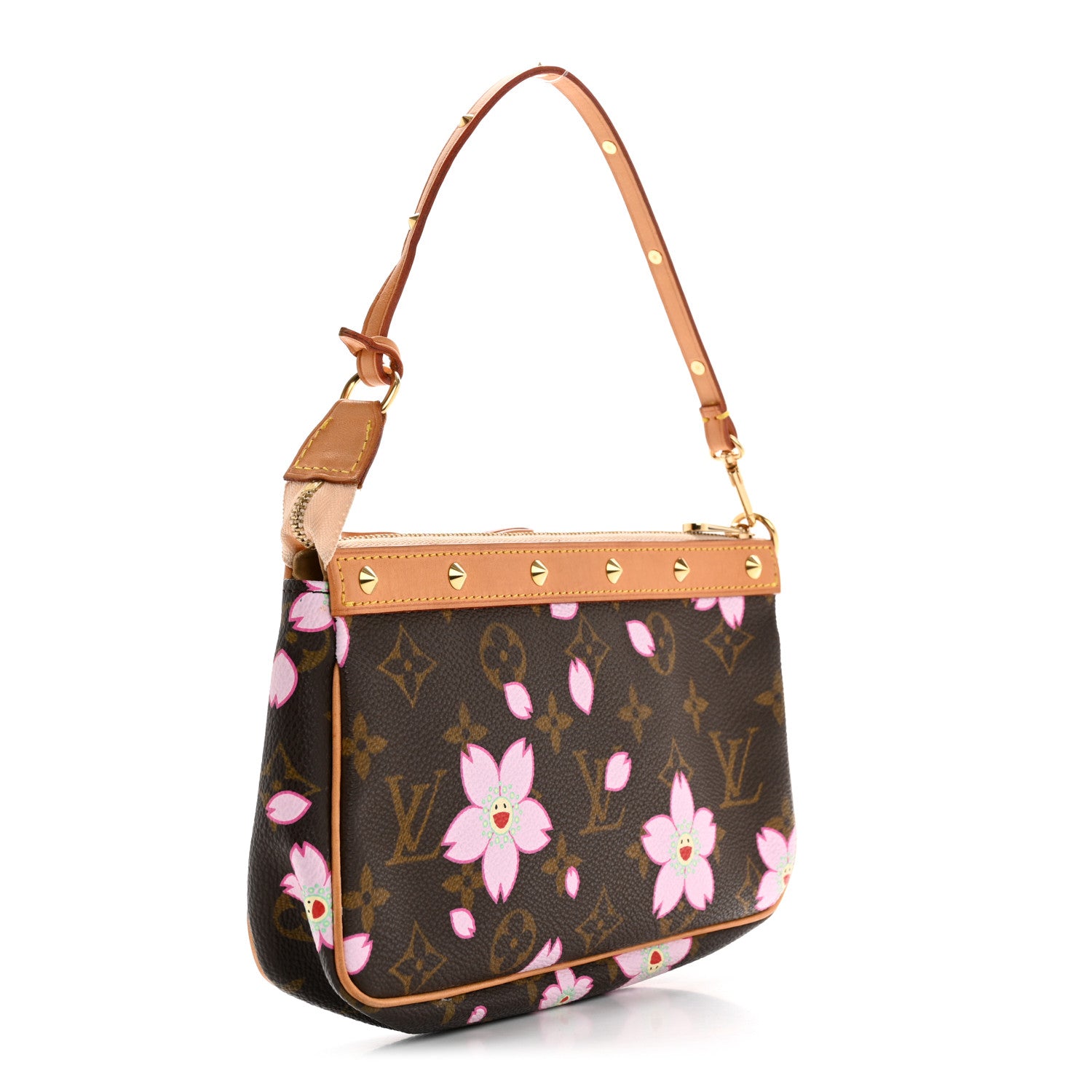 Louis Vuitton Monogram Cherry Blossom Pochette Accessories Brown 3 of 13