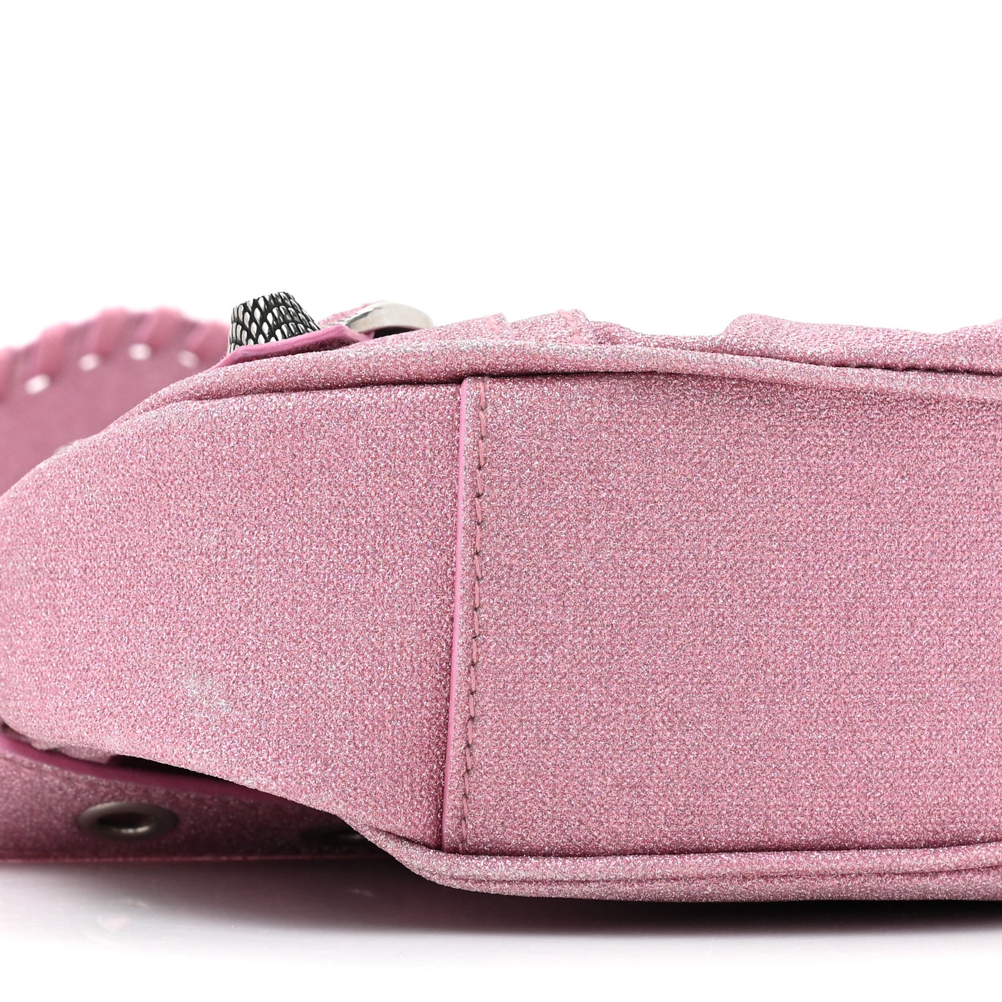 Sparkling Fabric Le Cagole Shoulder Bag XS Sweet Pink