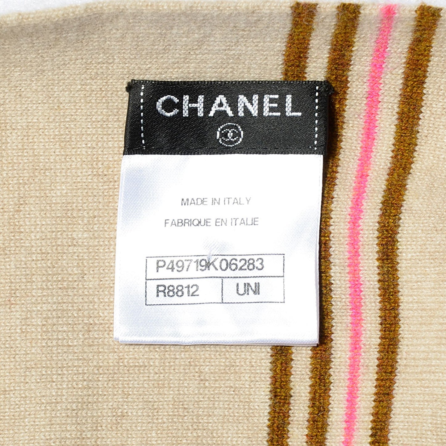 Cashmere Paris Dallas Fringe Scarf Beige Camel Pink