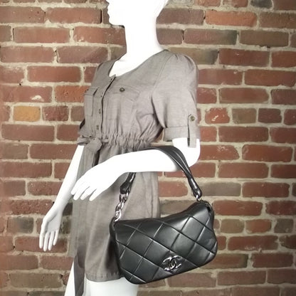 Chanel Lambskin Quilted Flap Black 2 of 9