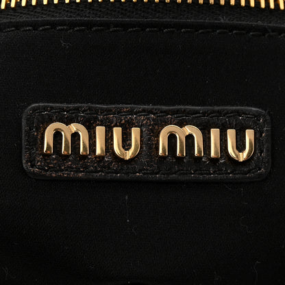 Miu Miu Distressed Nappa Pocket Bag Sand Coffee 6 of 9