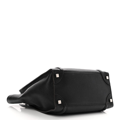 Celine Drummed Calfskin Micro Luggage Black 4 of 12