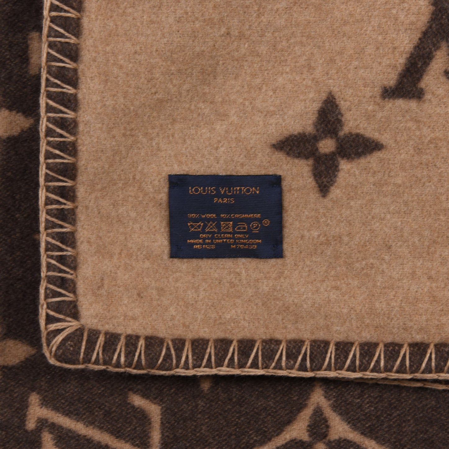 Wool Cashmere Neo Monogram Blanket