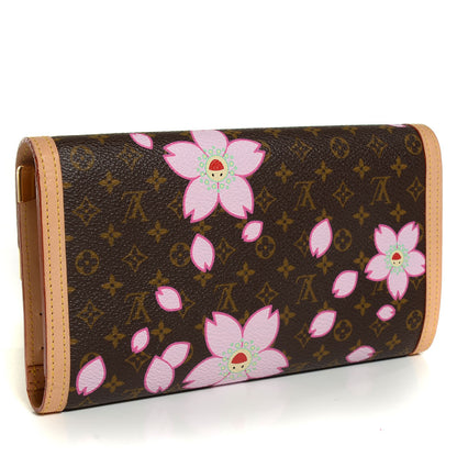 Louis Vuitton Monogram Cherry Blossom Porte Tresor International Wallet Brown 3 of 8