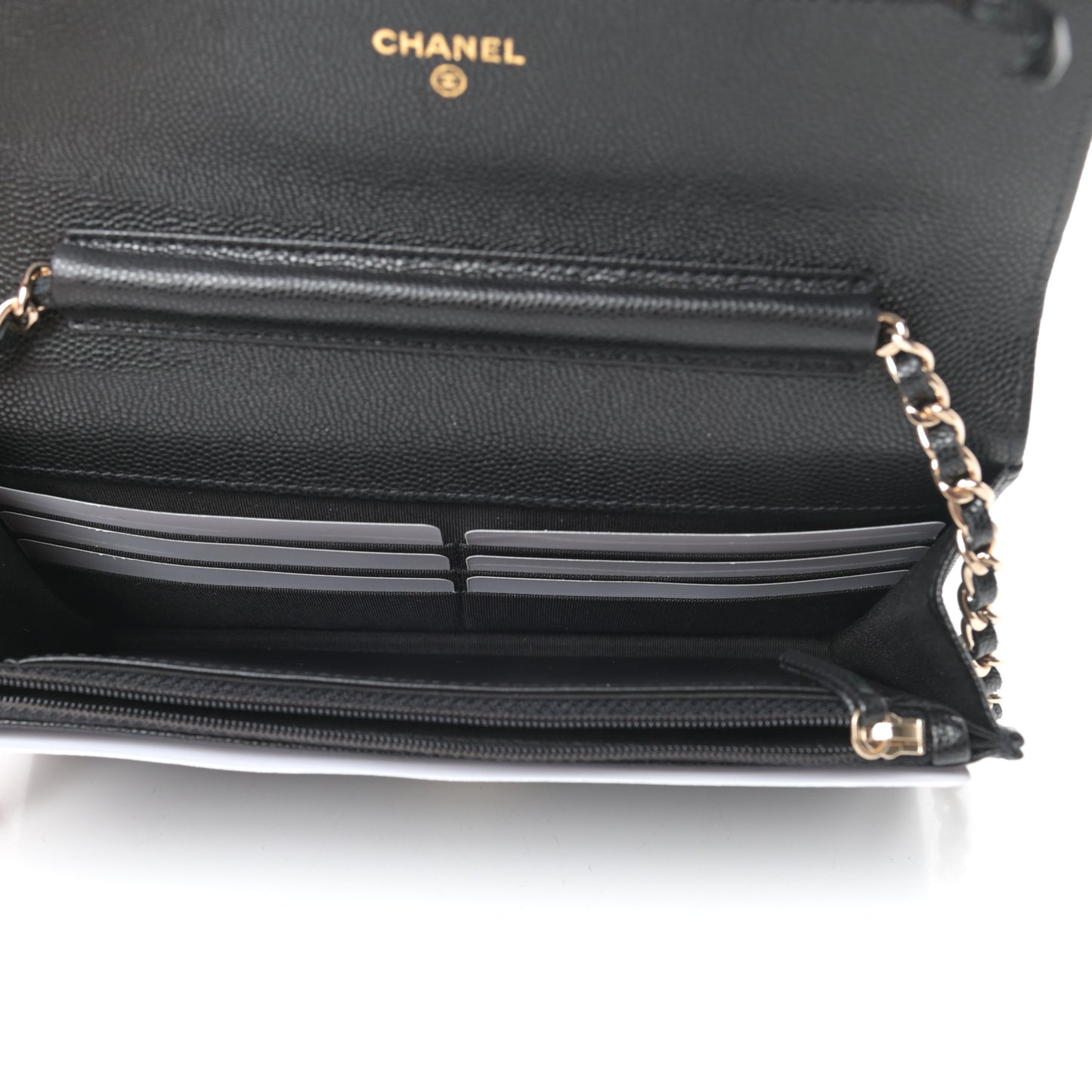 Caviar Quilted Coco Candy Wallet On Chain WOC Black