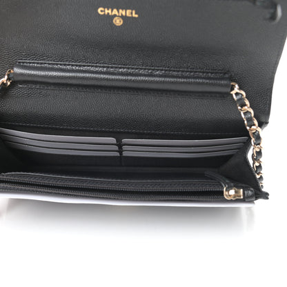 Chanel Caviar Quilted Coco Candy Wallet On Chain WOC Black 5 of 13
