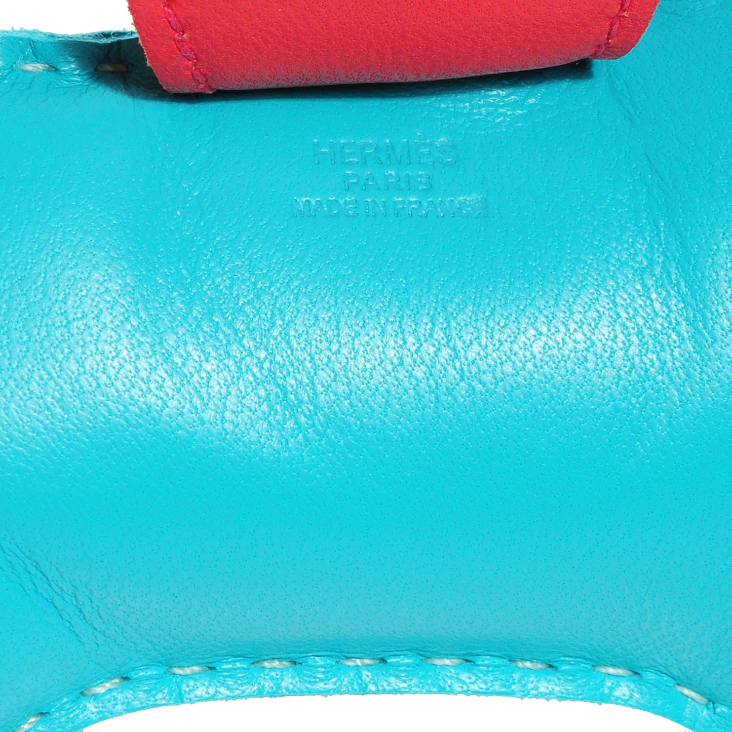 Milo Lambskin Grigri Rodeo Horse Bag Charm MM Lagon Bleu Izmir Bougainvillea