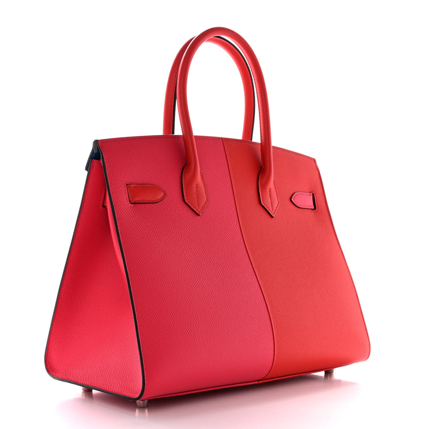 Epsom Casaque Birkin Sellier 30 Rouge Coeur Rose Extreme Bleu Zanzibar