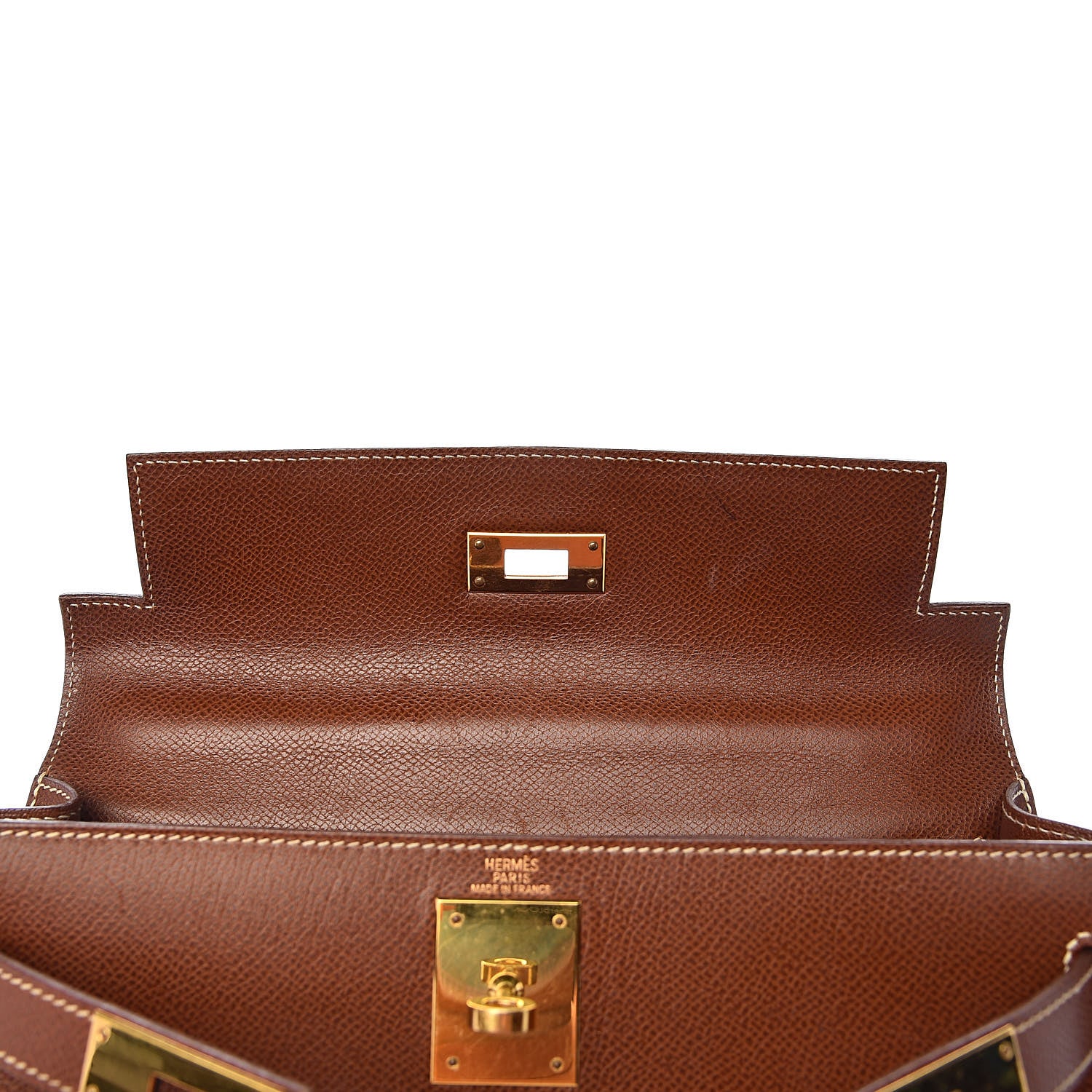 Hermes Veau Grain Lisse Kelly Sellier 28 Noisette 19 of 40
