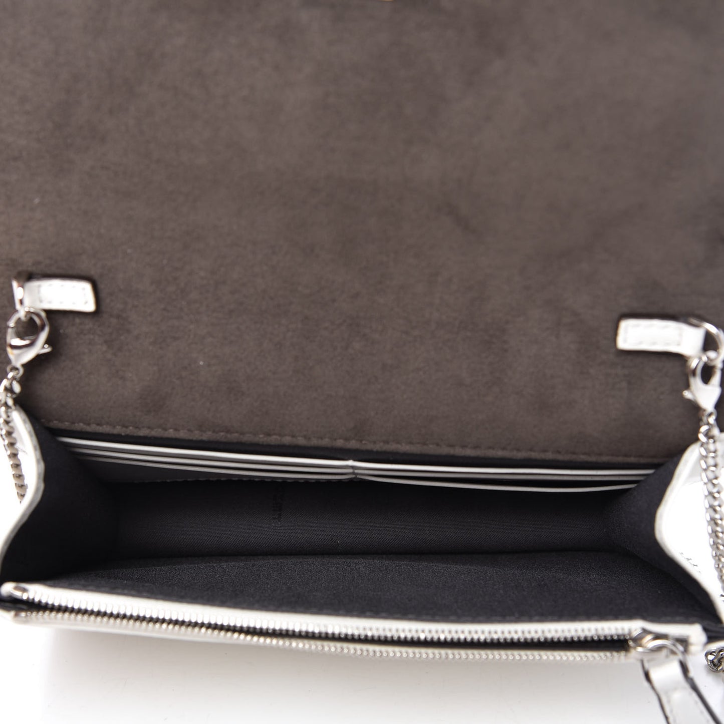 Vitello Century Lucido Nappa Flowerland Studded Tube Wallet On Chain White Ice Multicolor