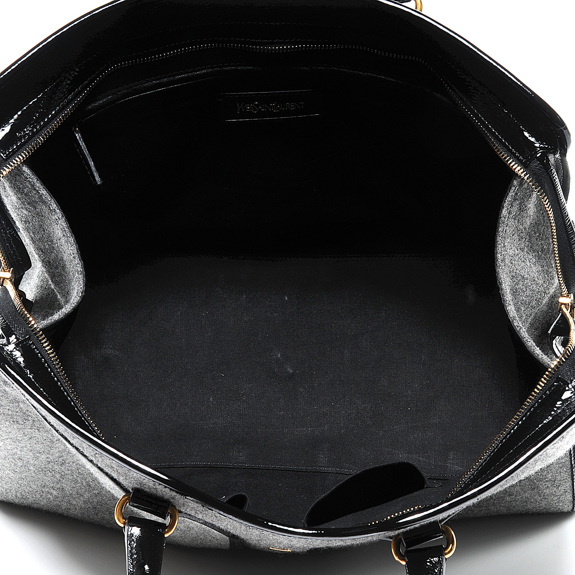 Saint Laurent Wool Medium Bo Cabas Chyc Tote Grey 5 of 7