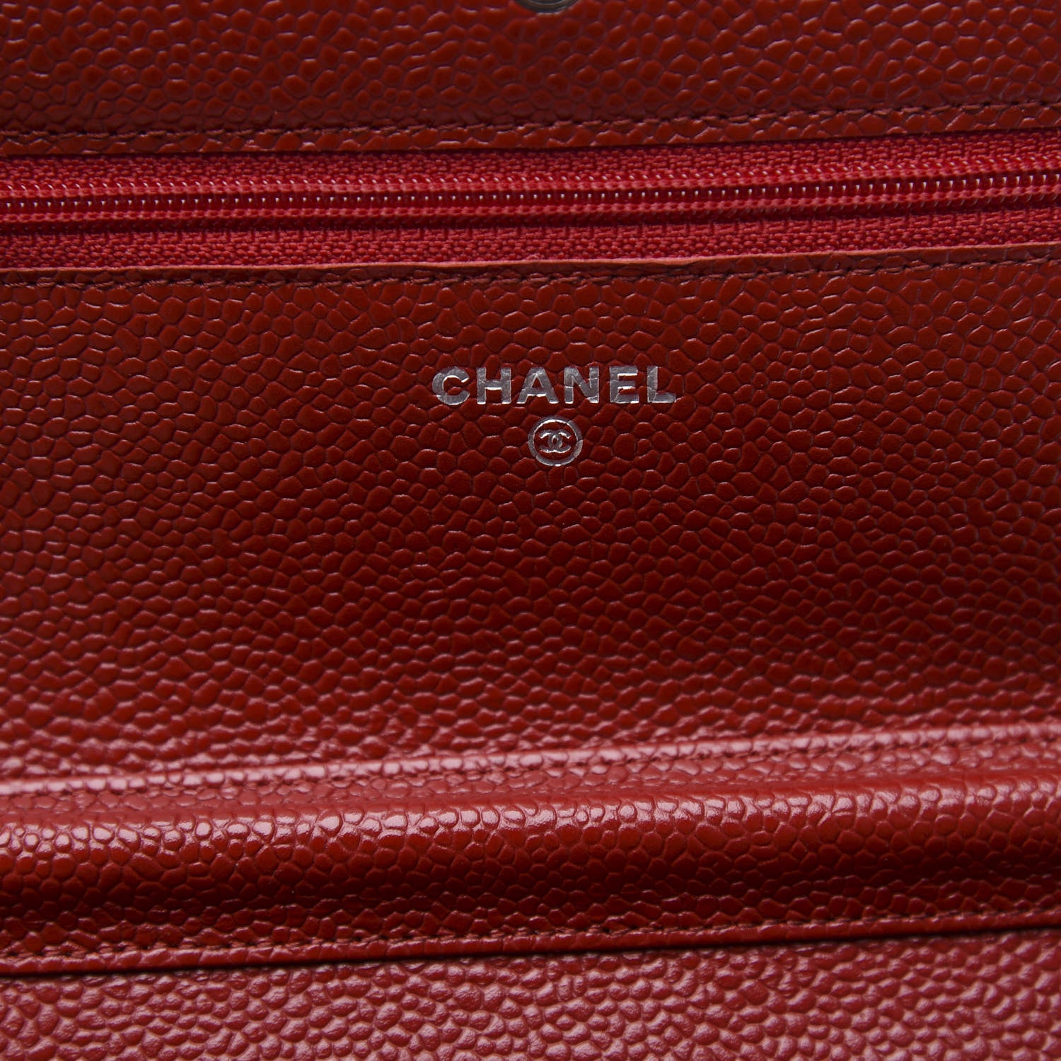 Chanel Caviar Quilted Wallet on Chain WOC Red 5 of 11