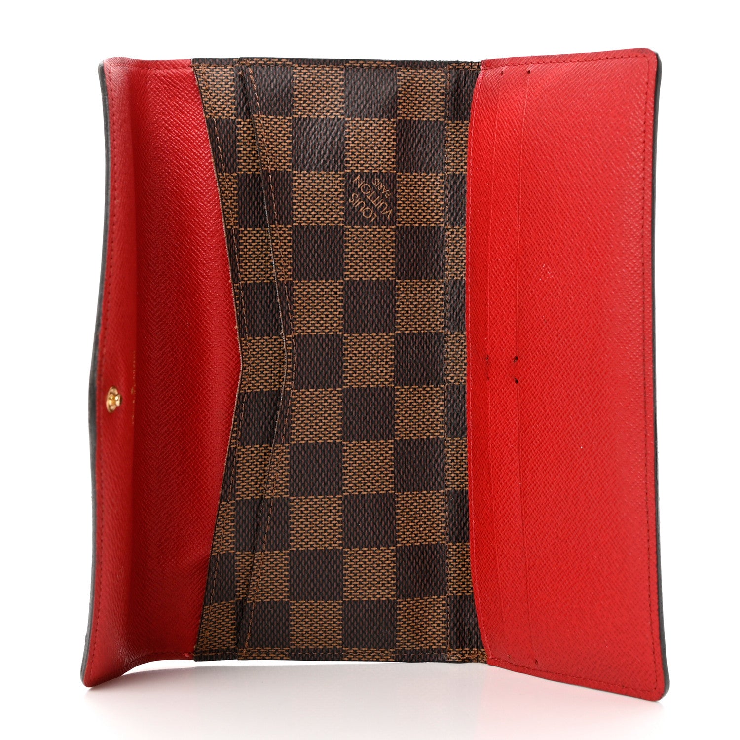 Louis Vuitton Damier Ebene Josephine Wallet Red 5 of 10