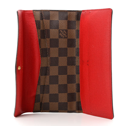 Louis Vuitton Damier Ebene Josephine Wallet Red 5 of 10
