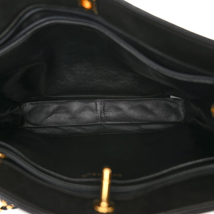 Chanel Lambskin Quilted Shopping Tote Black 5 of 10