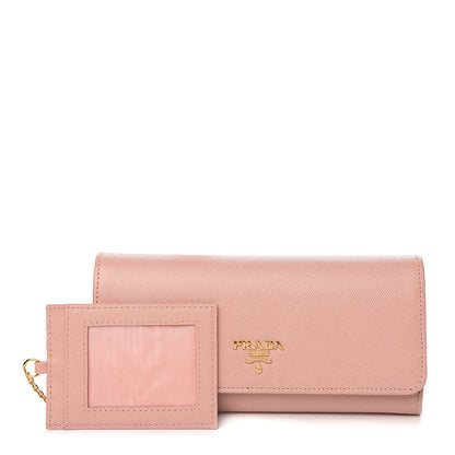 Prada Saffiano Metal Continental Flap Wallet Orchidea 1 of 10