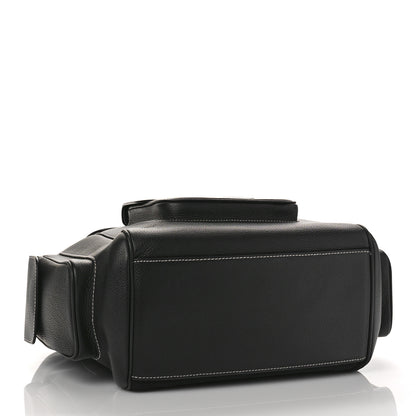 Christian Dior Grained Calfskin Saddle Drawstring Backpack Black 4 of 8