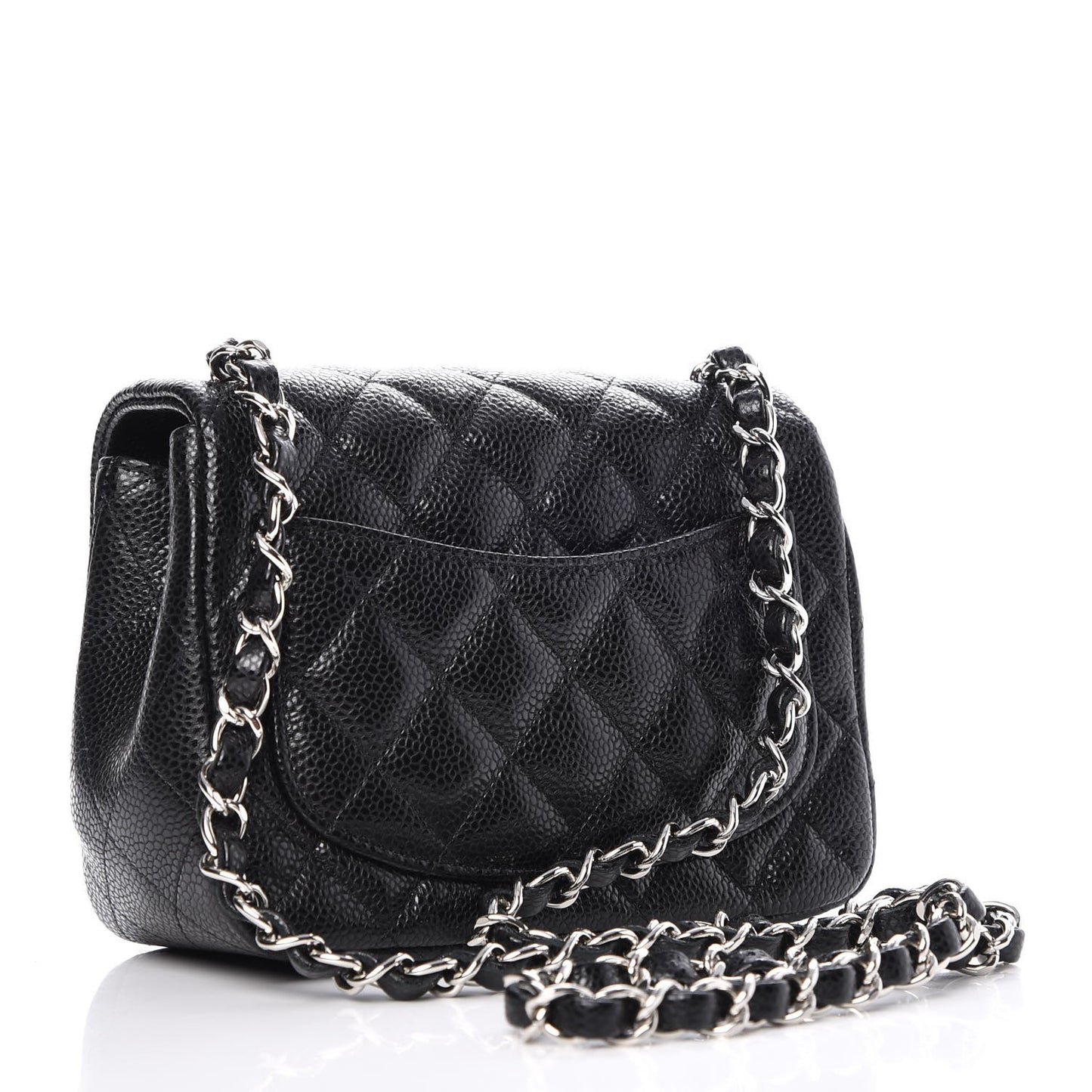 Caviar Quilted Mini Square Flap Black