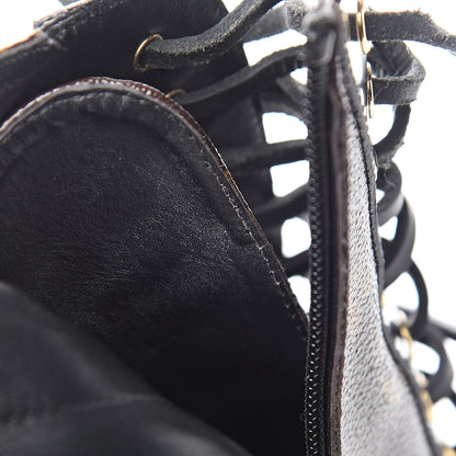 Louis Vuitton Patent Calfskin Monogram Star Trail Ankle Boots 37.5 Black 8 of 8