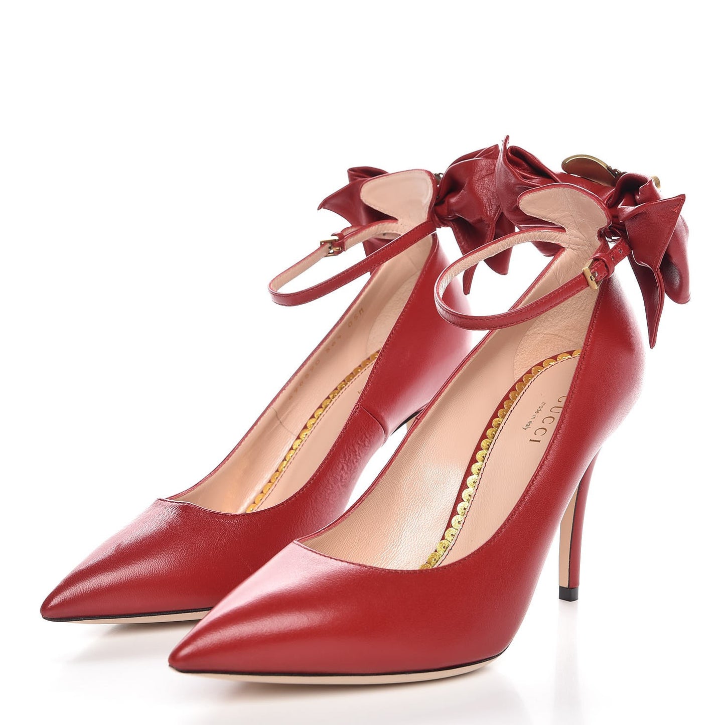Nappa Queen Margaret Pumps 36.5 Hibiscus Red