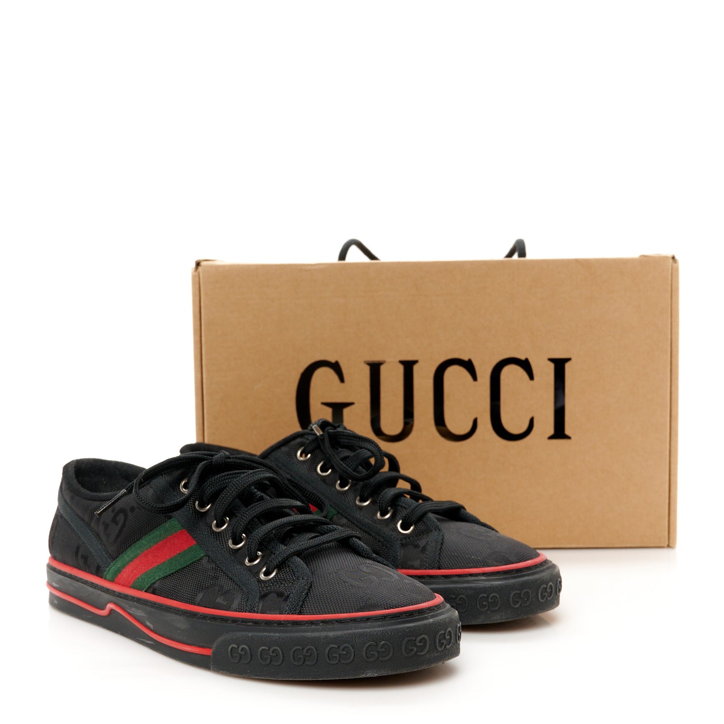 Econyl Nylon Web Monogram Off The Grid Womens 1977 Tennis Sneakers 40 Black