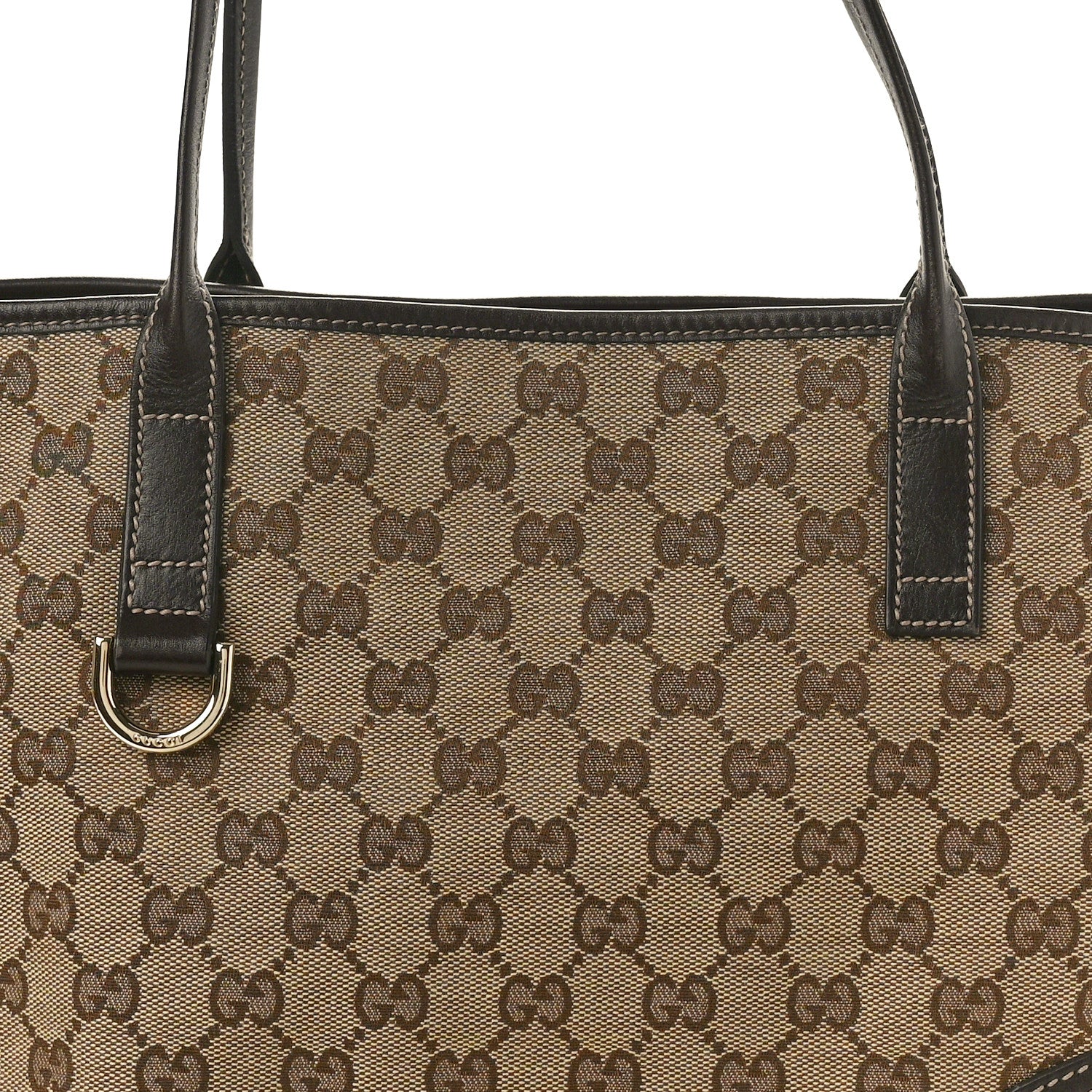 Gucci Monogram Medium New Britt Tote Brown 8 of 10