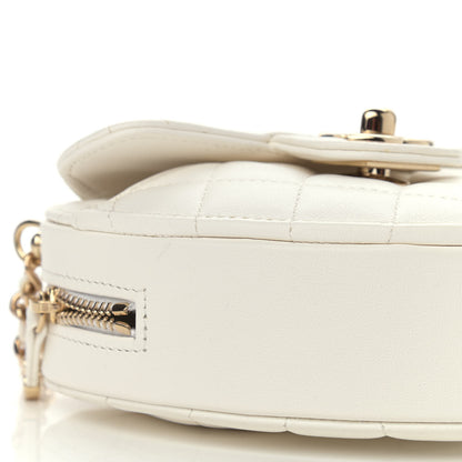 Chanel Lambskin Quilted CC In Love Heart Clutch With Chain White 9 of 10