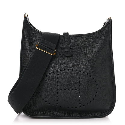 Hermes Taurillon Clemence Evelyne III PM Black 1 of 10