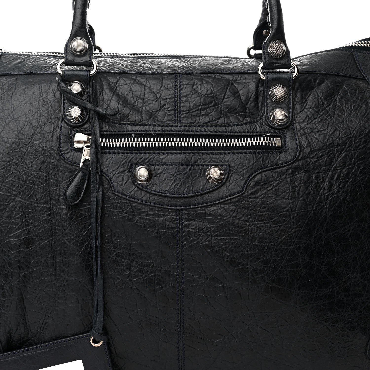 Balenciaga Agneau Giant 21 Silver Hardware Weekender Black 8 of 13