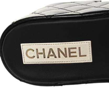 Chanel Lambskin Quilted Platform Mules 38 Black 9 of 9