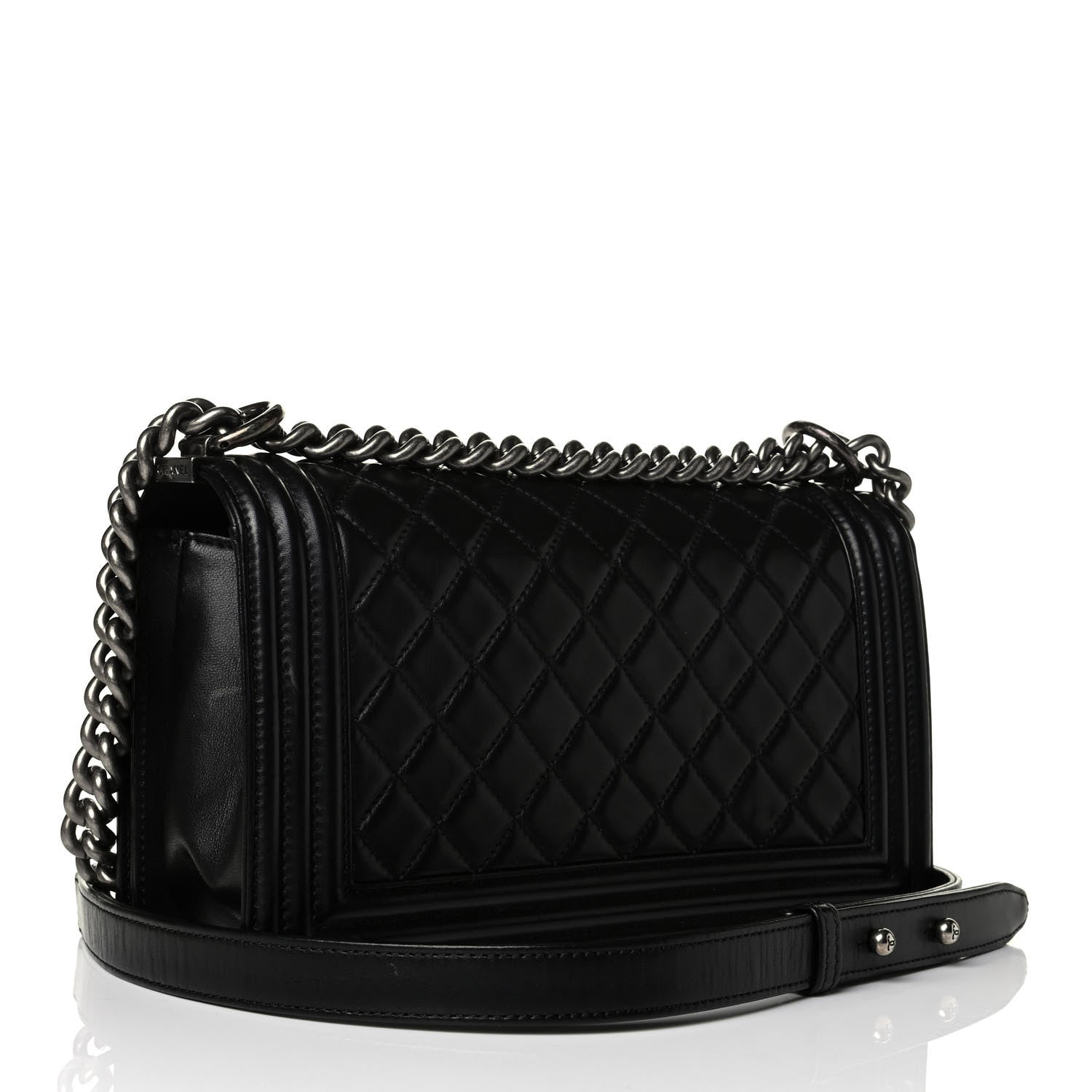 Chanel Calfskin Quilted Medium Boy Flap Black 2 of 6