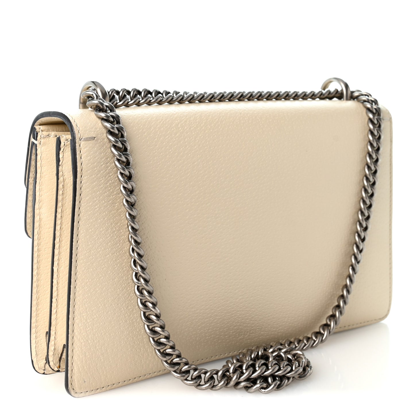 Dollar Calfskin Crystal Small Dionysus Shoulder Bag Mystic White