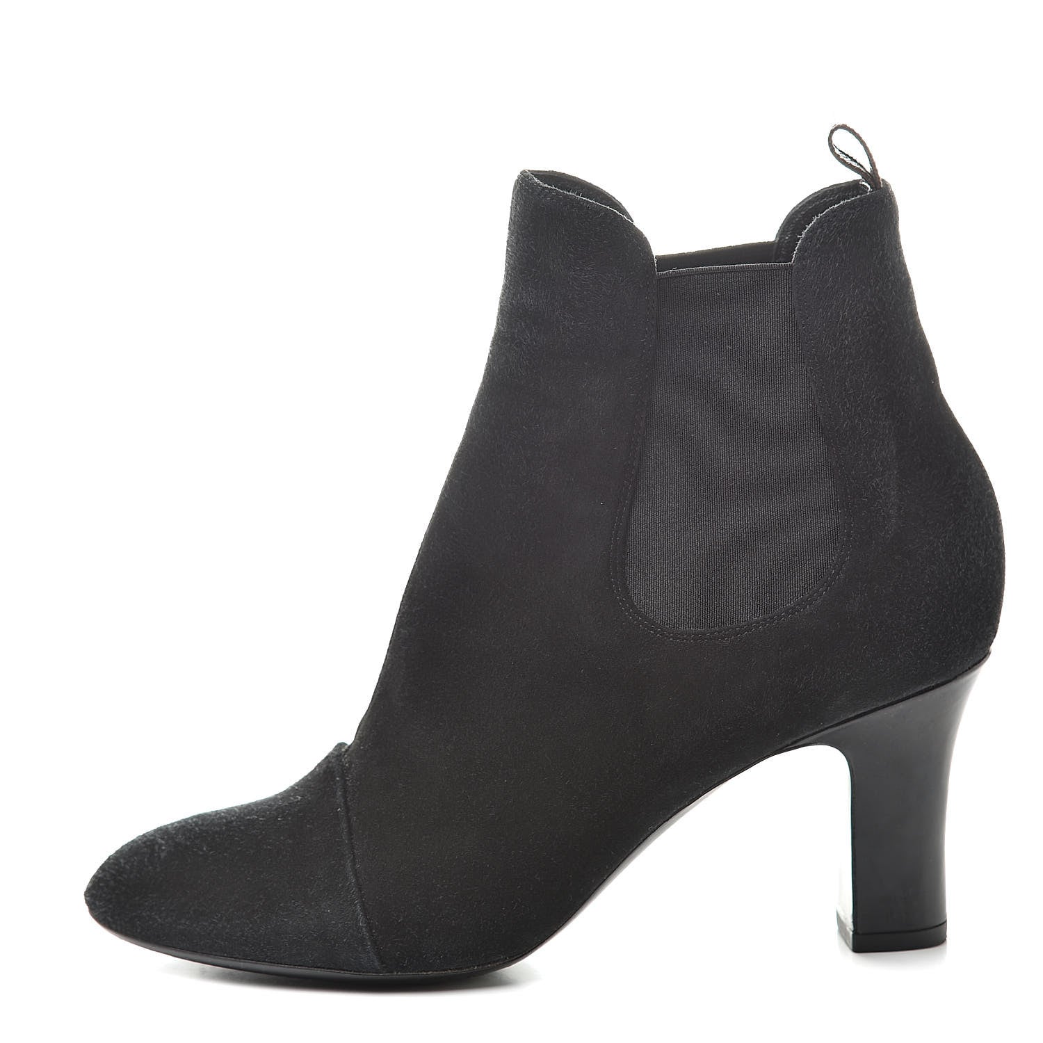 Louis Vuitton Suede Monogram Uniformes Cap Toe Chelsea 75mm Ankle Boots 38 Black 1 of 13