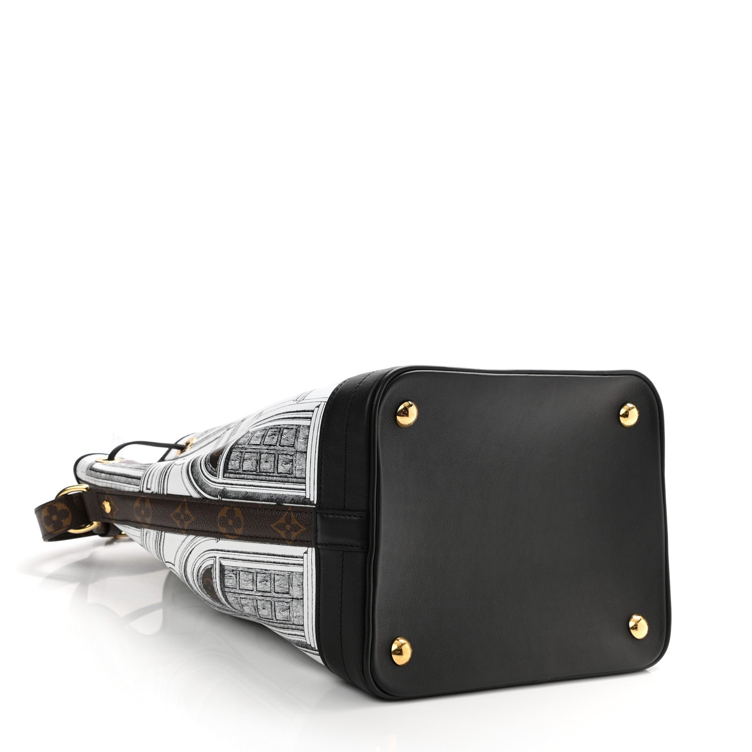 Louis Vuitton X FORNASETTI Calfskin Architettura Noe MM Black White 4 of 7