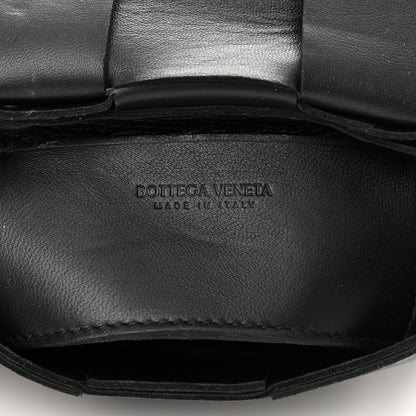 Bottega Veneta Lambskin Maxi Intrecciato Extra Mini Cassette Crossbody Bag Black 6 of 12