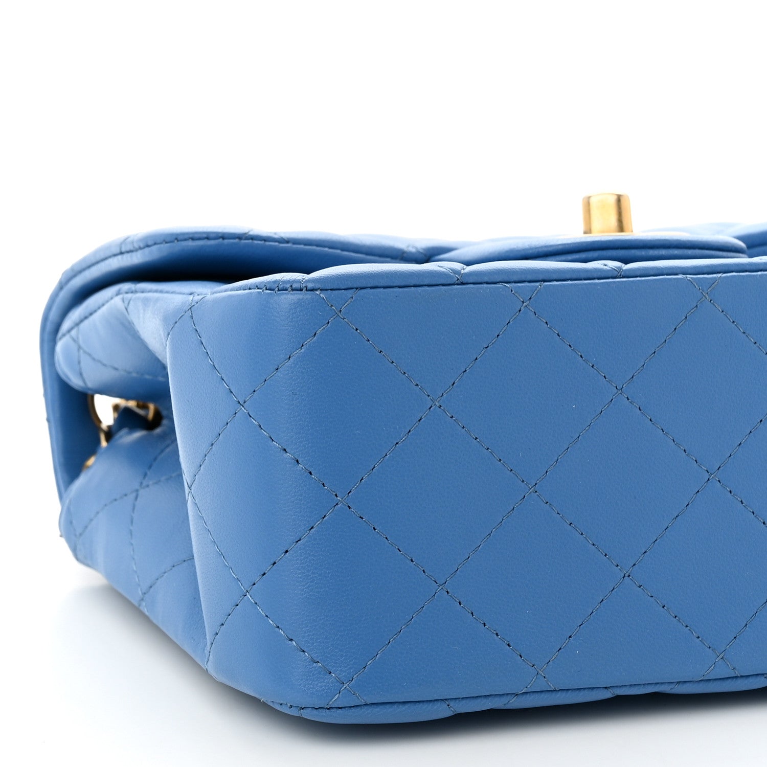 Chanel Lambskin Quilted Mini Square Flap Blue 8 of 9