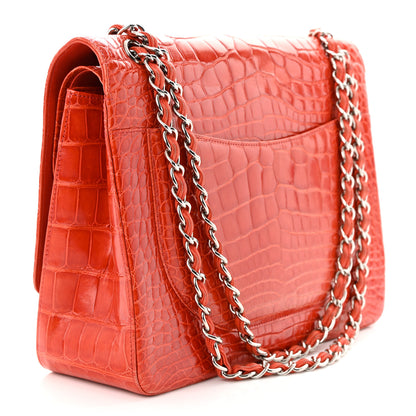 Chanel Alligator Maxi Double Flap Red 3 of 14